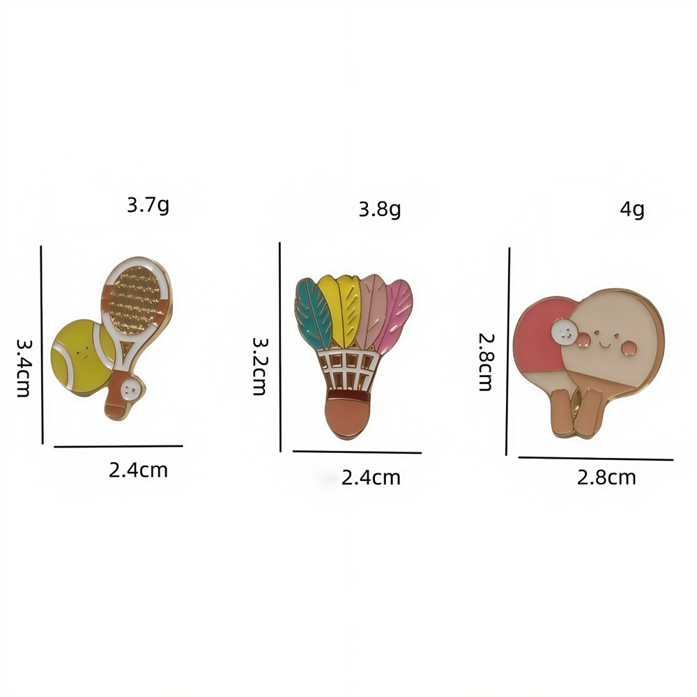 Zinc Alloy Brooches Stylish Ba - Badminton Vector review and price