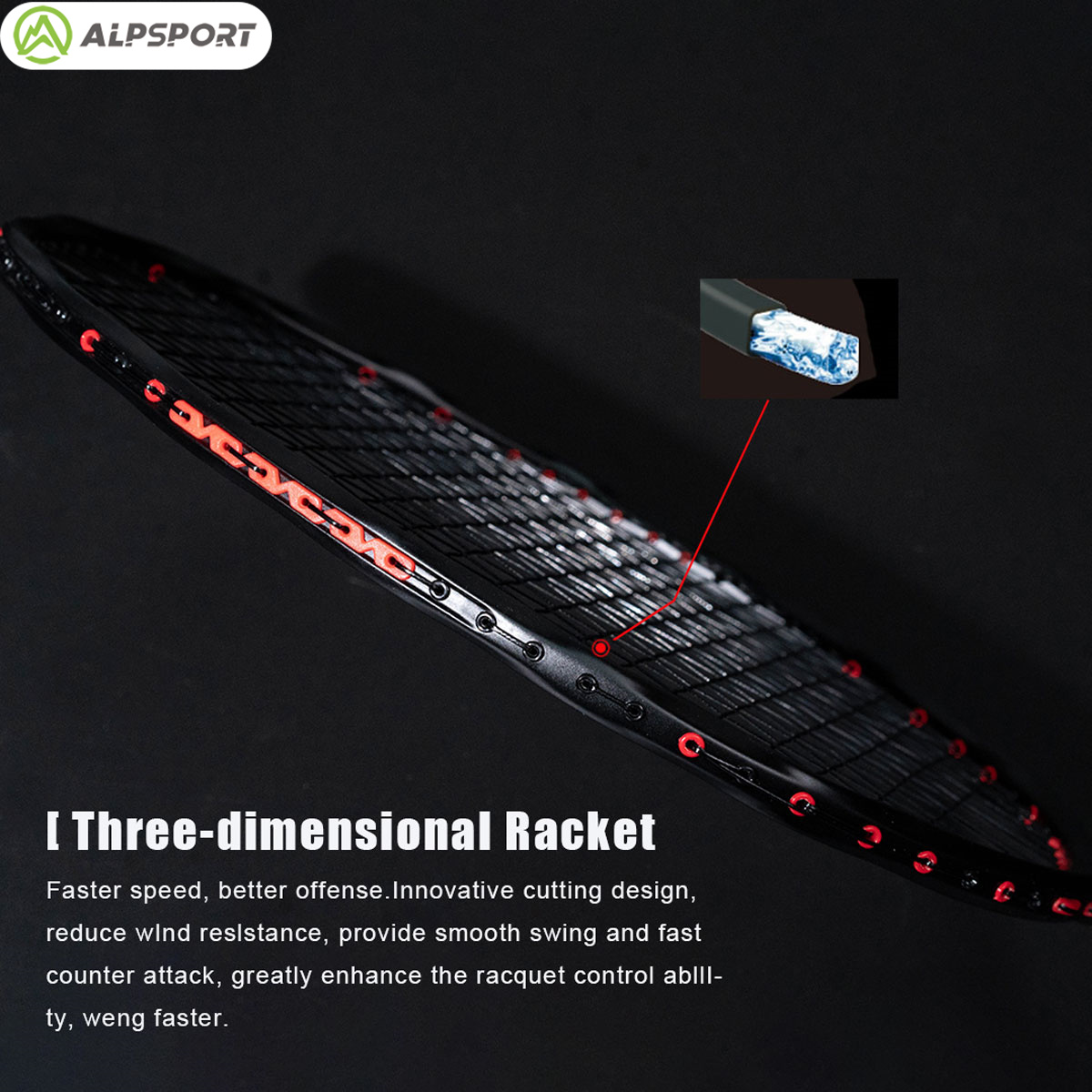 Alpsport MH-V5 5U 75g Wave Leg - Badminton Background review and price