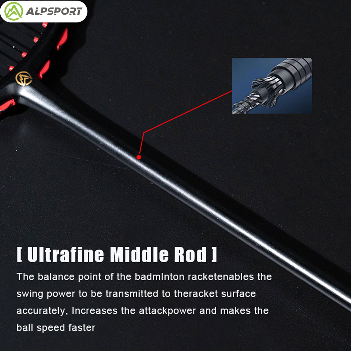 Alpsport MH-V5 5U 75g Wave Leg - Badminton Background review and price